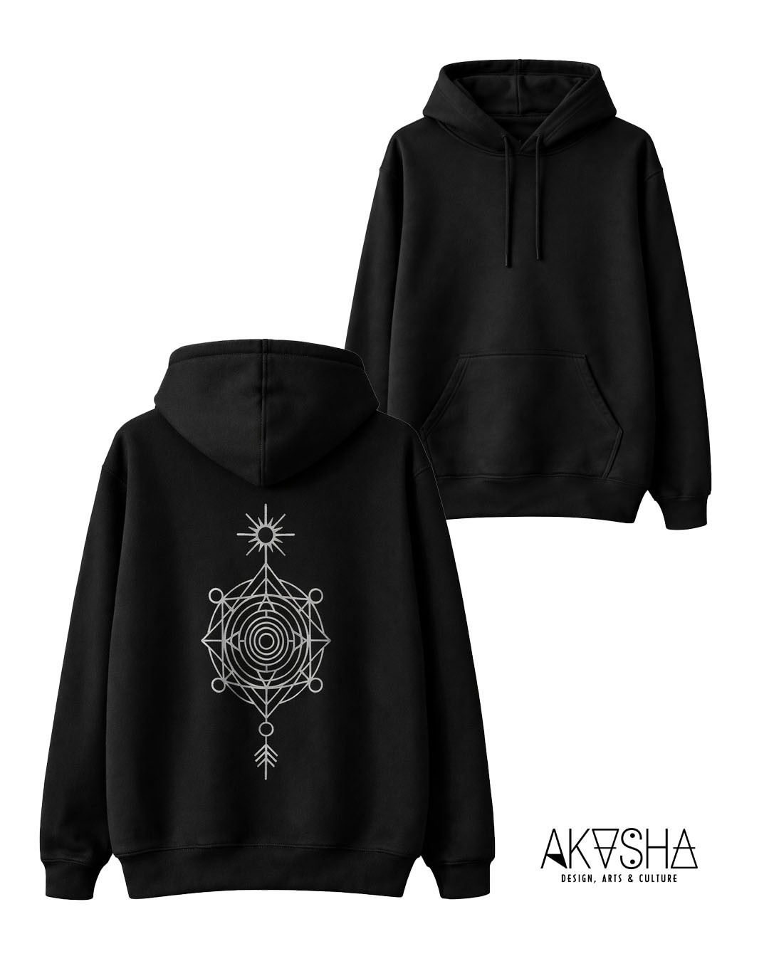 Crop Sun Circles-Akasha Hoodie